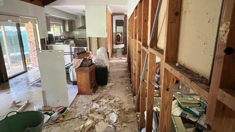 Keith Roxburgh’s home in Visentin Road, Morayfield, was inundated by flooding early 2022, with water reaching a height of 1.6 metres.