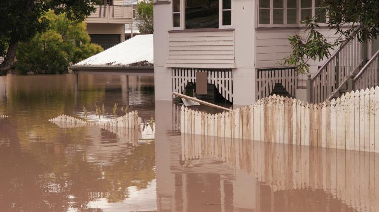 Flooded home in south-east Queensland.