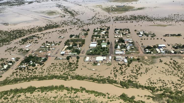Monsoonal flooding in Burke Shire, 2023.