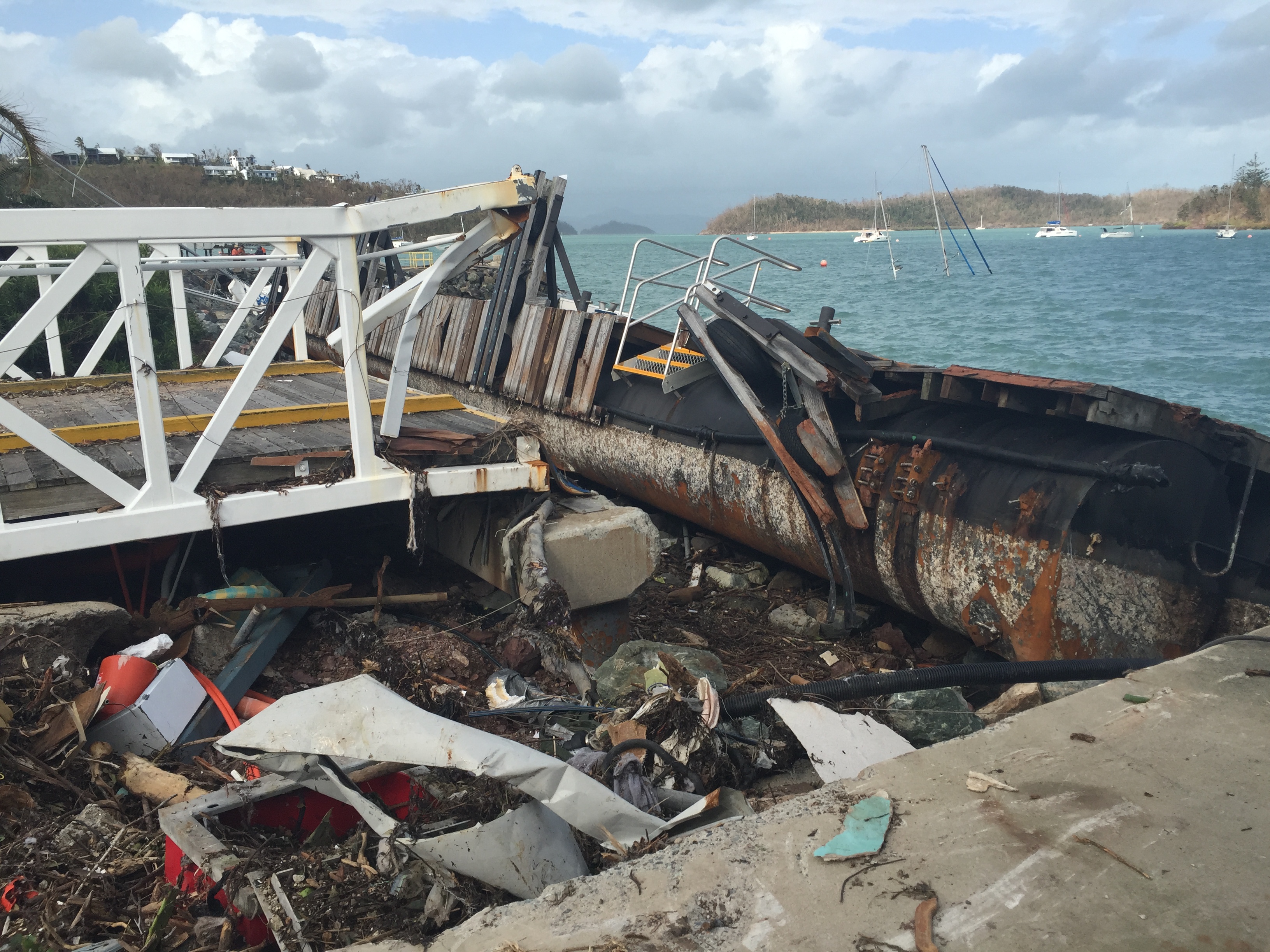 Destruction caused by Cyclone Debbie along the coast Thumbnail