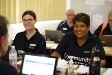 Community recovery workers in call centre