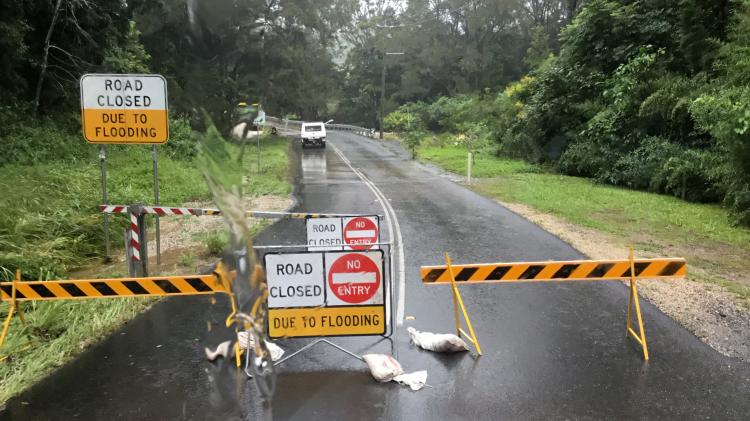 Road closed due to flooding