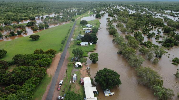 Flooding in the Etheridge River, Georgetown