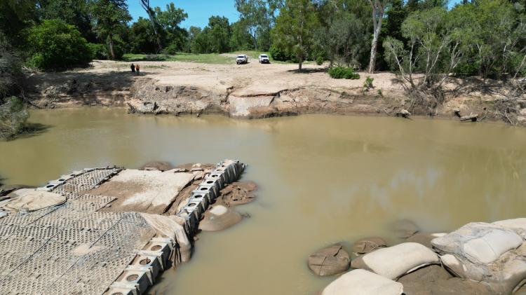 Flood damage at the Mitchell River Crossing