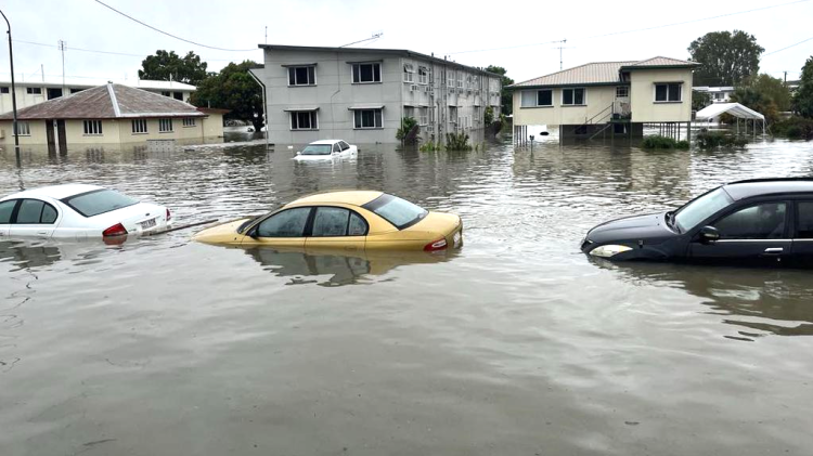 Flooded homes