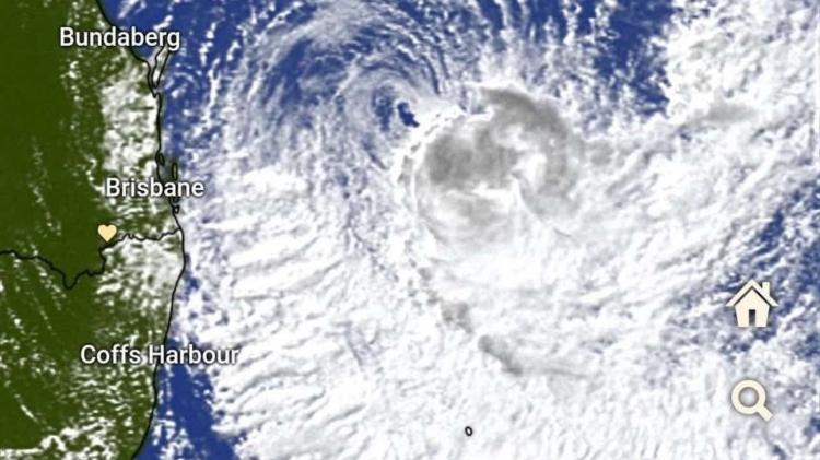 Satellite image of TC Alfred