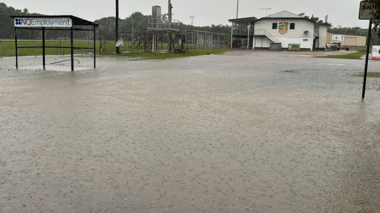 Flooded sports club