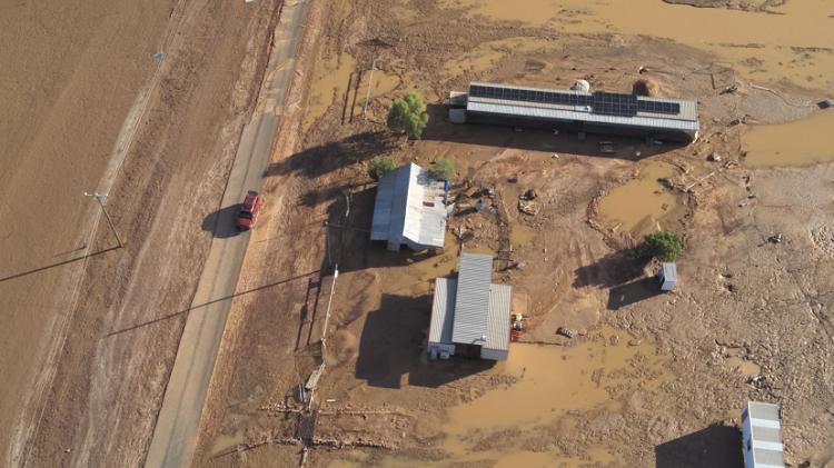 Flood damaged property