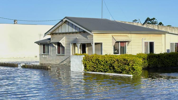 Flooded home in Bundaberg, March 2026.