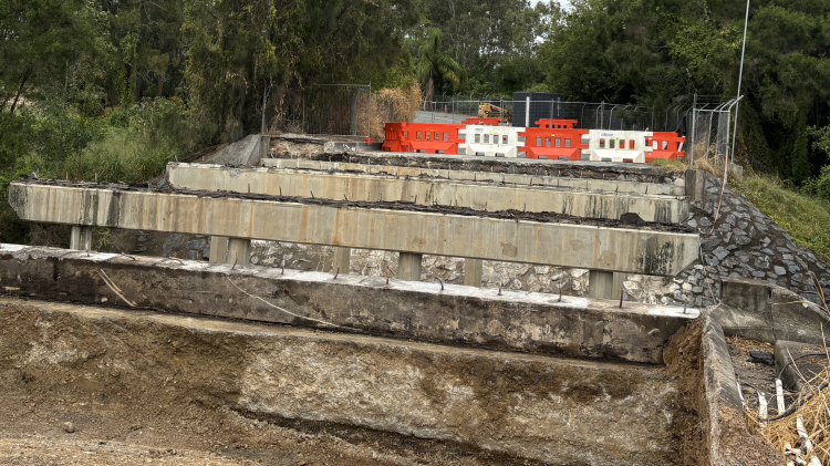 Curzon Street Bridge construction work