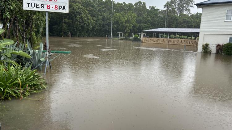 Flooded sporting clubs