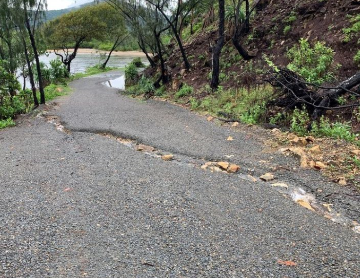 Buddabadoo Road damaged after flood