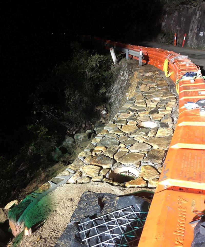 Mount Spec Road – restored drystone wall