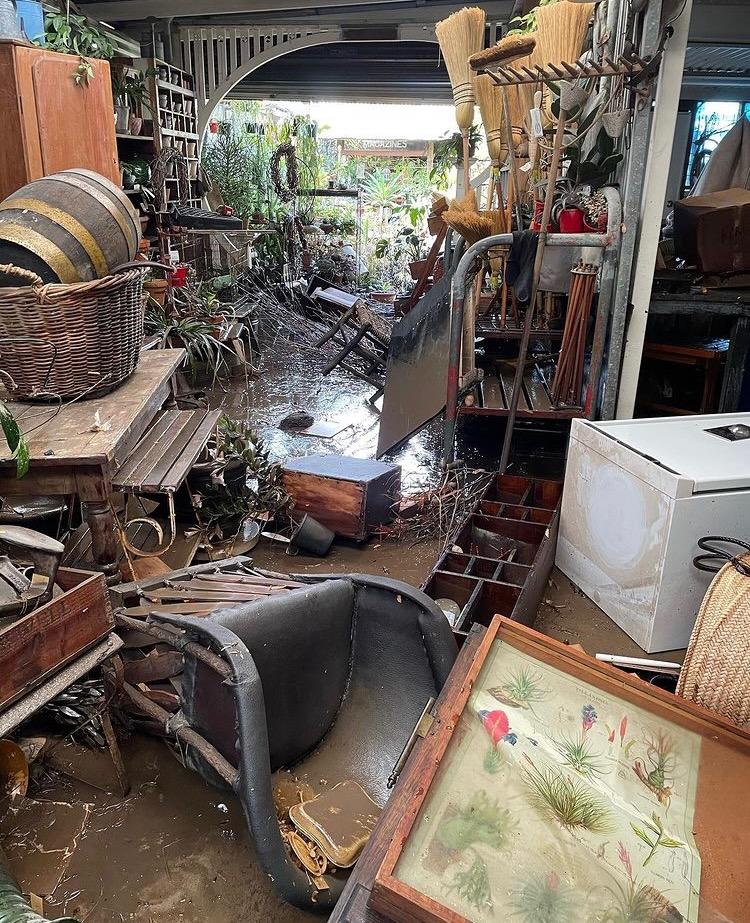Flood damage interior