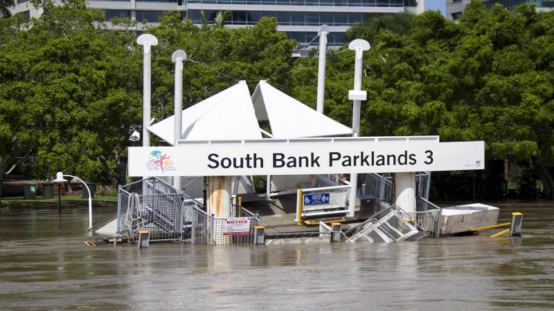Brisbane River in flood 2011