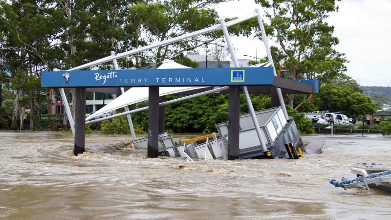 Brisbane River in flood 2011