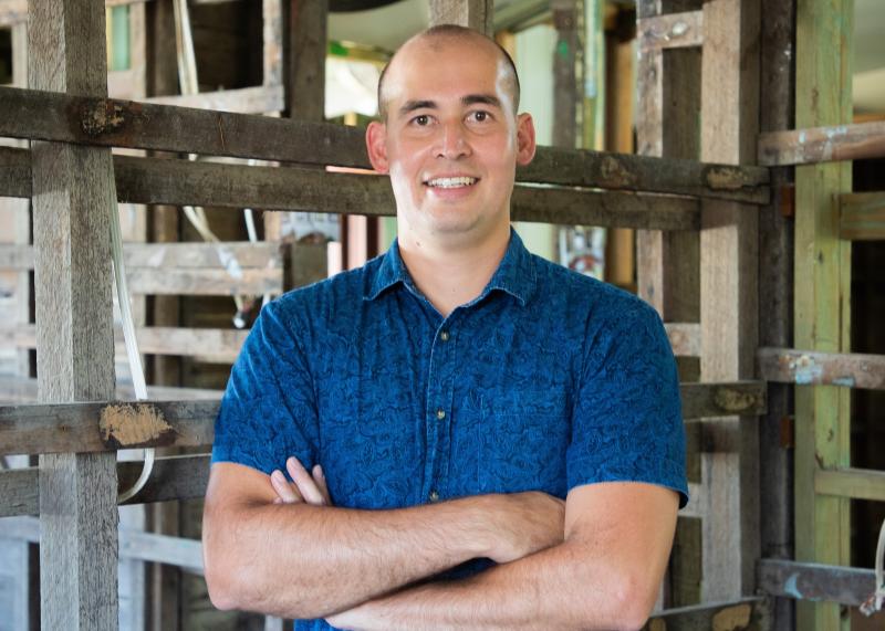 Luke Hardwick-Greaves in his former Rocklea home.