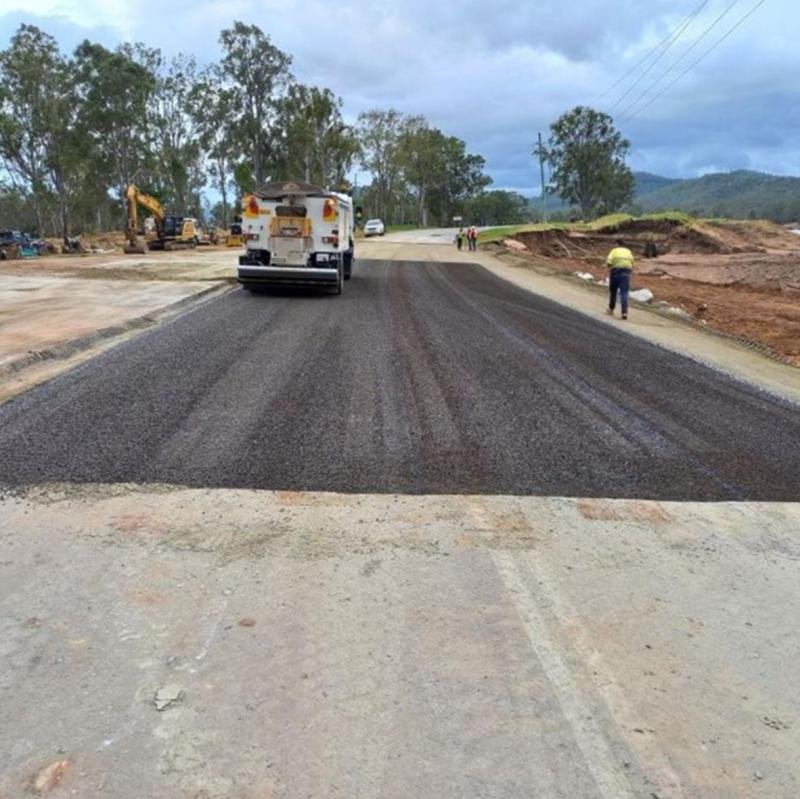 Repair works being delivered on Brisbane Valley Highway (Ipswich–Harlin) following severe flood damage.