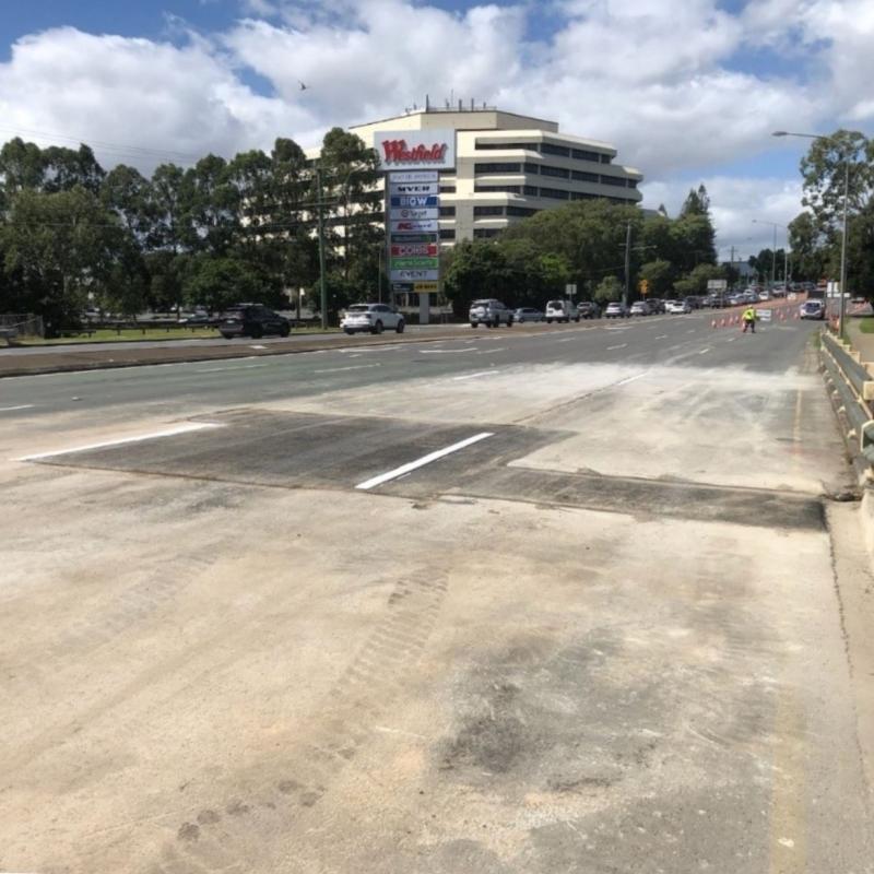 Erosion repairs completed on Gympie Arterial Road, Brisbane following the 2022 SEQ floods.