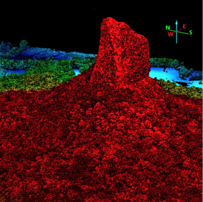 LiDAR imagery looking north-east towards Mount Coonowrin on the Sunshine Coast.