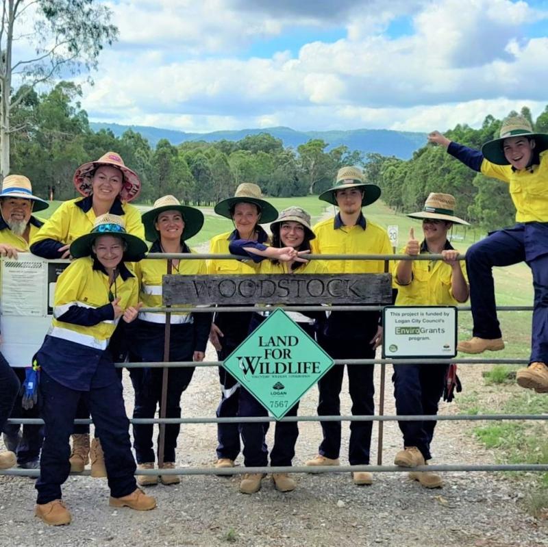 Skilling Queenslanders for Work participants supporting Woodstock Farm flood recovery, Tamborine