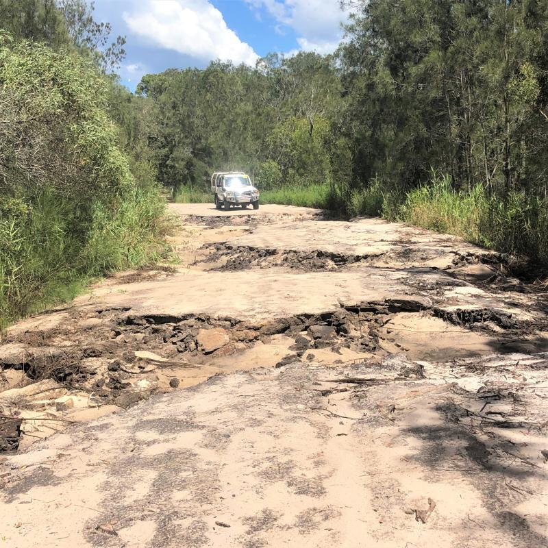 Damage to the Northern Access Track.