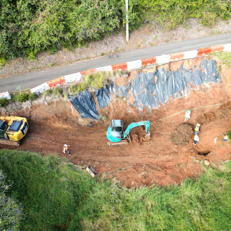 Policeman Spur Road repair work