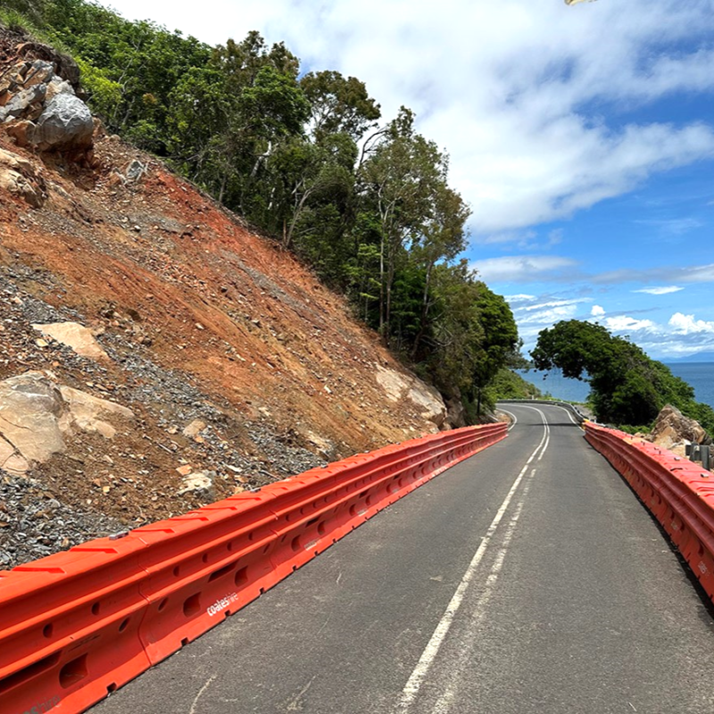 Captain Cook Highway landslip site post clearing