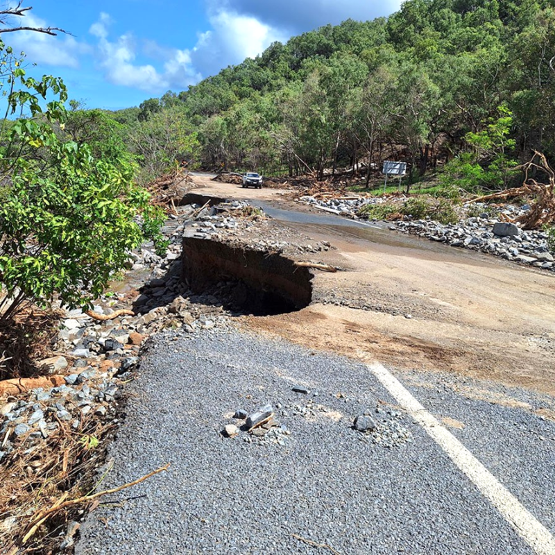 Captain Cook Highway pavement damage