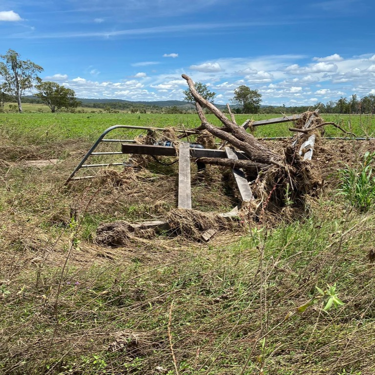 Flood damaged gate