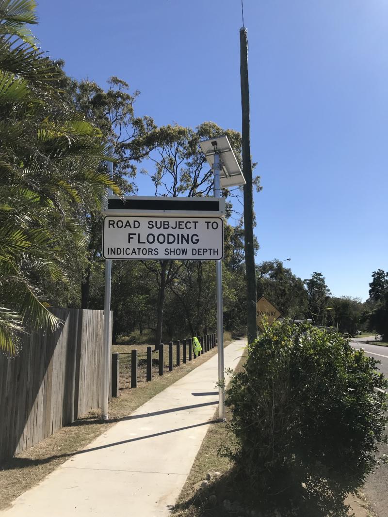 Automatic Flooded Road Warning signage
