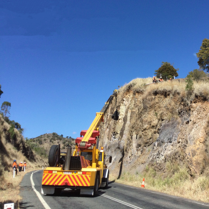 Crane on Bunya Highway