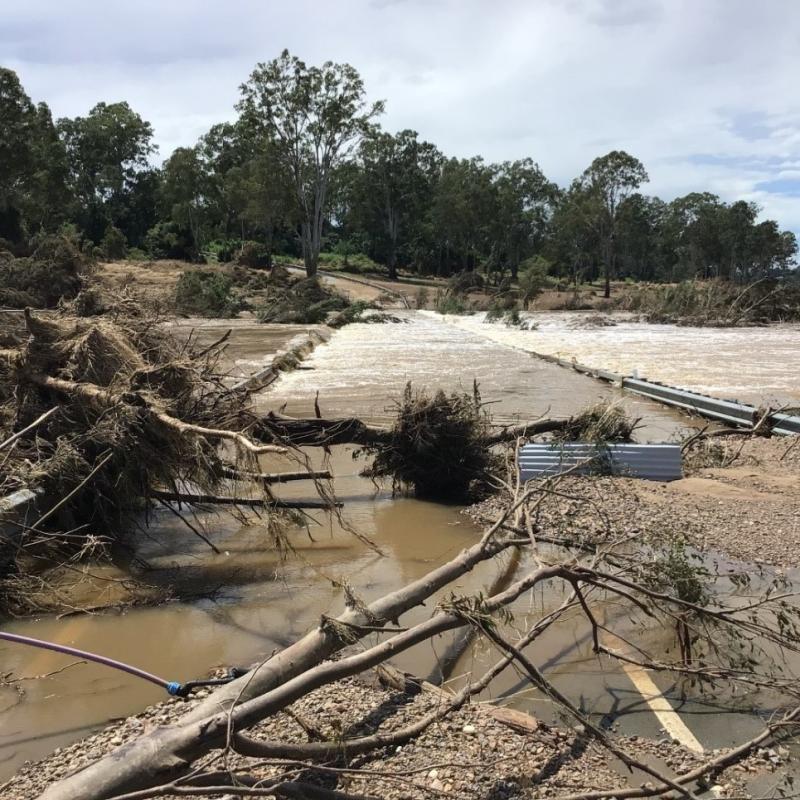 Colleges Crossing: flooded in 2022
