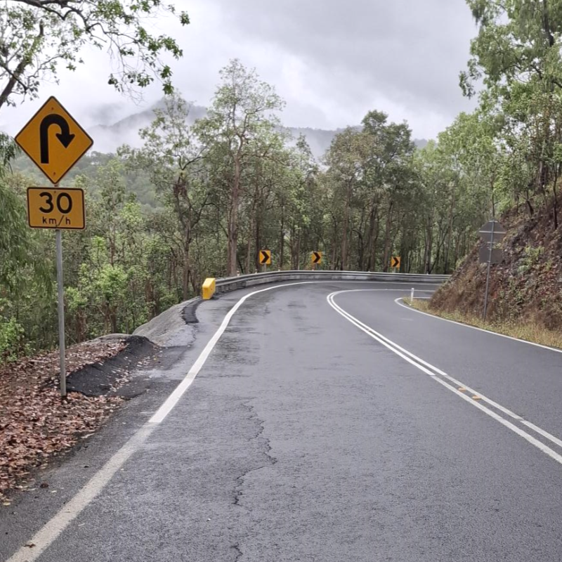 Completed roadworks
