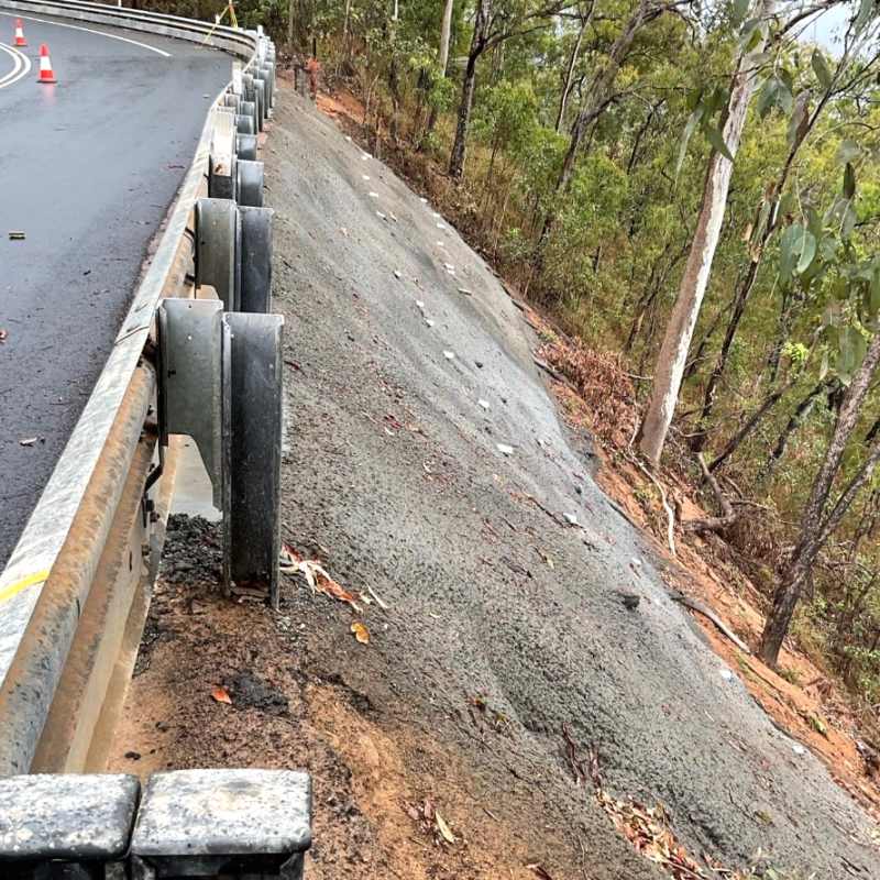 Stabilisation work completed.