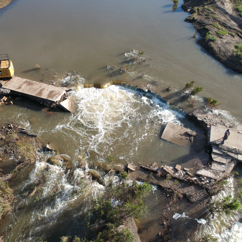 Causeway damage