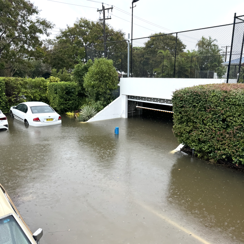 Flooded carpark