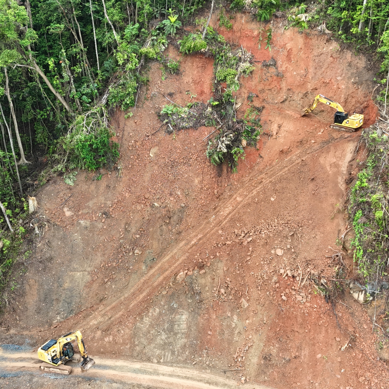 Working on landslip