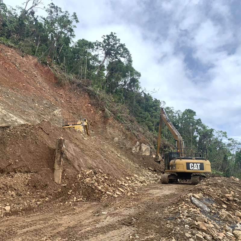 Clearing landslip