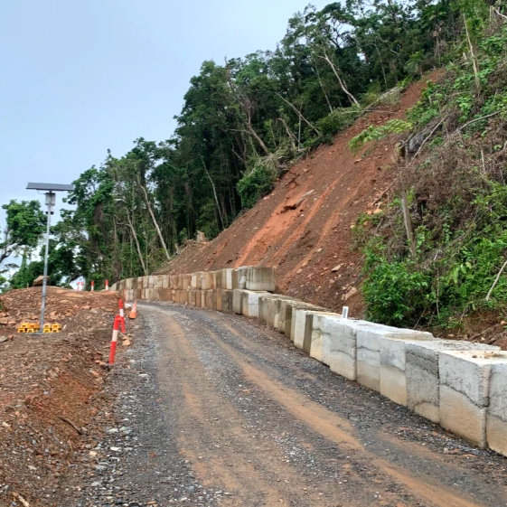 Reopened road