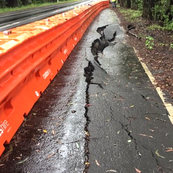 Damaged road