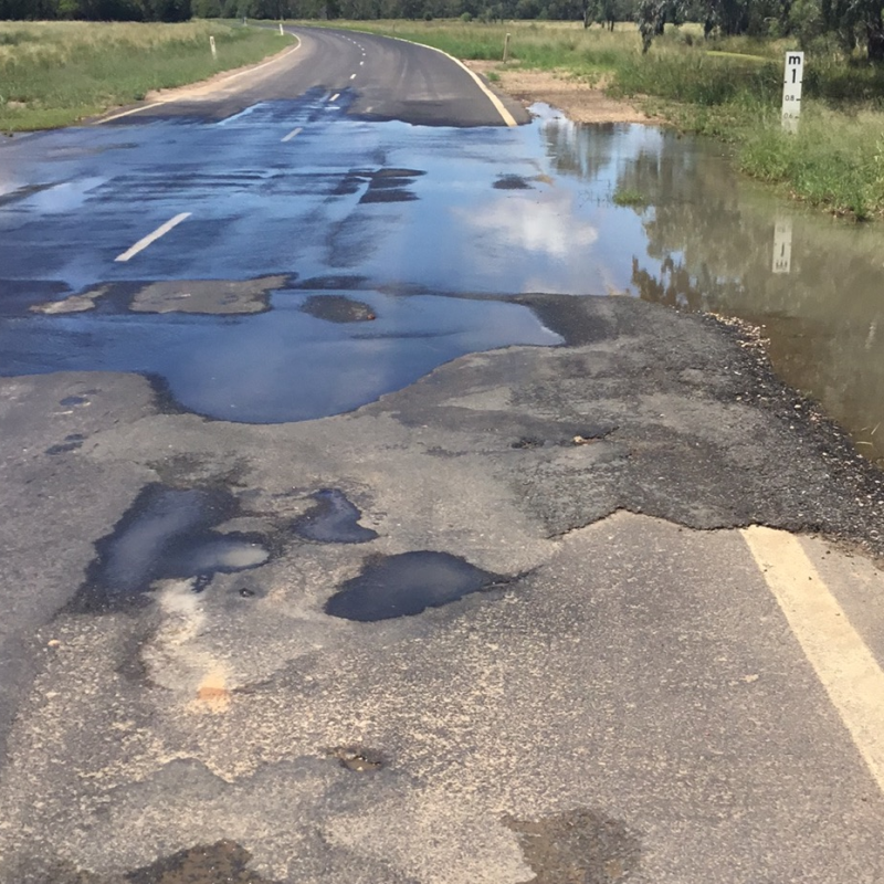 Damaged road