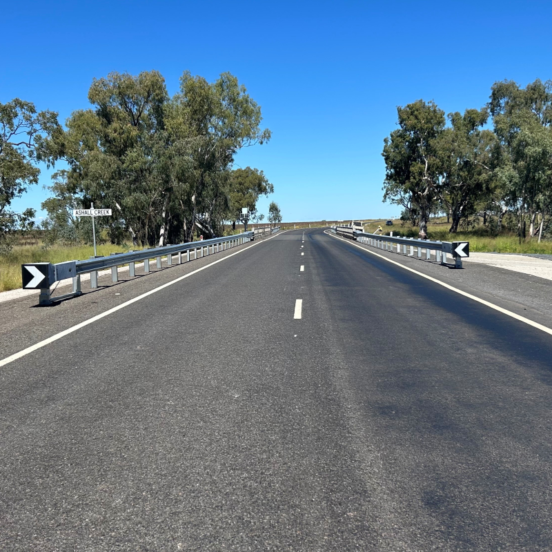 Completed roadworks