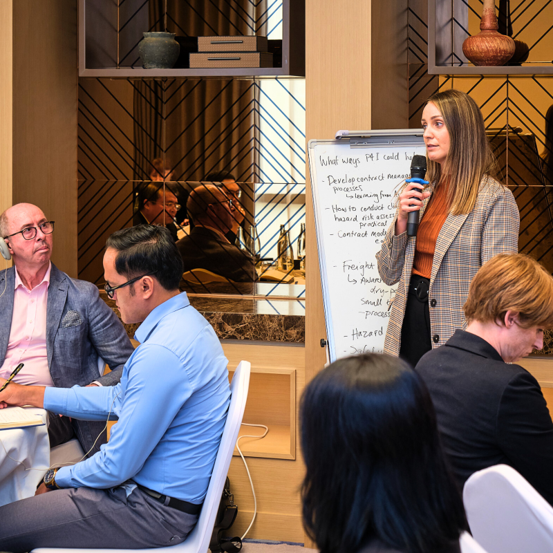 QRA’s Director of Policy and Program Design Rebecca Zeller spoke to the group on the benefits of resilience planning. 