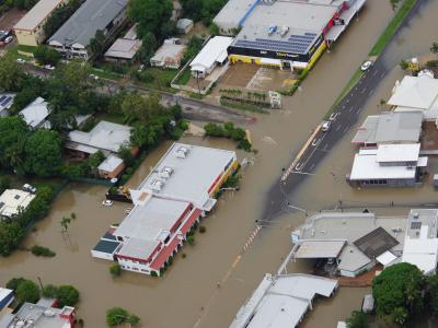 Townsville town centre flooded