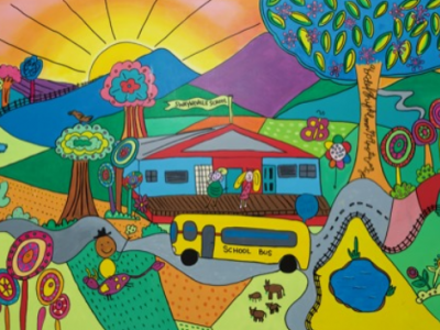 Section of Sarina School mural