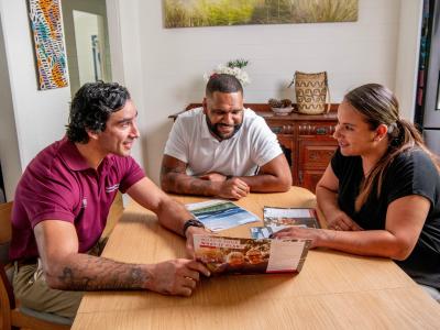 People sitting around a table