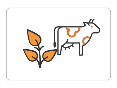 Plant and cow icon