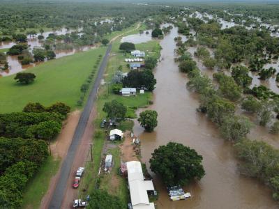 Flooding in the Etheridge River, Georgetown